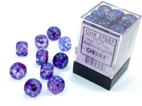 Nebula Nocturnal/blue Luminary 12mm d6 Dice Block (36 dice)