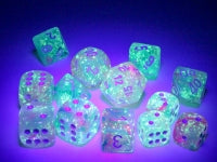 Nebula Wisteria/white Luminary 12mm d6 Dice Block (36 dice)