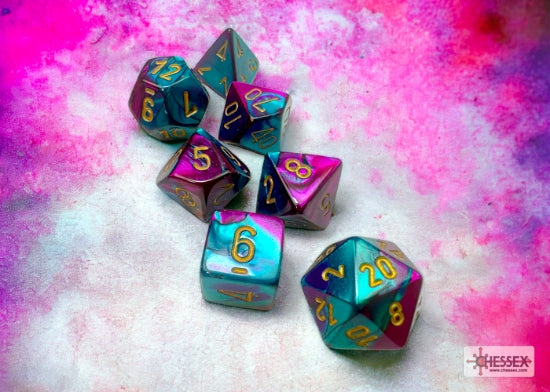 Gemini Mini 7 Die Set Purple-Teal/Gold