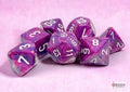 Festive Violet/white Polyhedral 7-Dice Set (Copy)