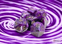 Vortex Purple/gold Polyhedral 7-Dice Set