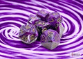 Vortex Purple/gold Polyhedral 7-Dice Set