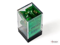 Vortex Green/gold Polyhedral 7-Dice Set