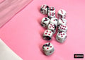 Gemini Black-White/pink 16mm d6 Dice Block (12 dice)