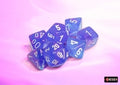 Nebula Aura/white Luminary Polyhedral 7-Dice Set