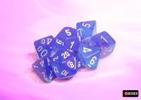 Nebula Aura/white Luminary Polyhedral 7-Dice Set