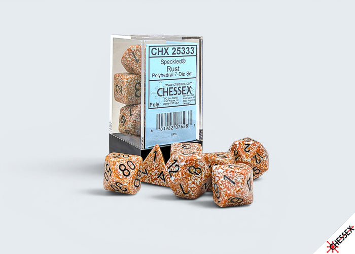 Speckled Rust Polyhedral 7-Dice Set