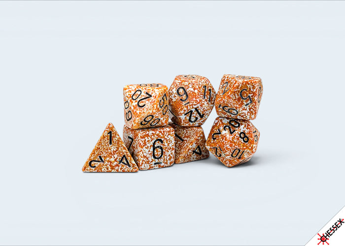 Speckled Rust Polyhedral 7-Dice Set