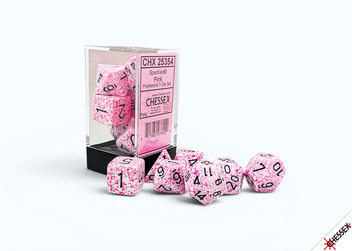 Speckled Pink Polyhedral 7-Dice Set