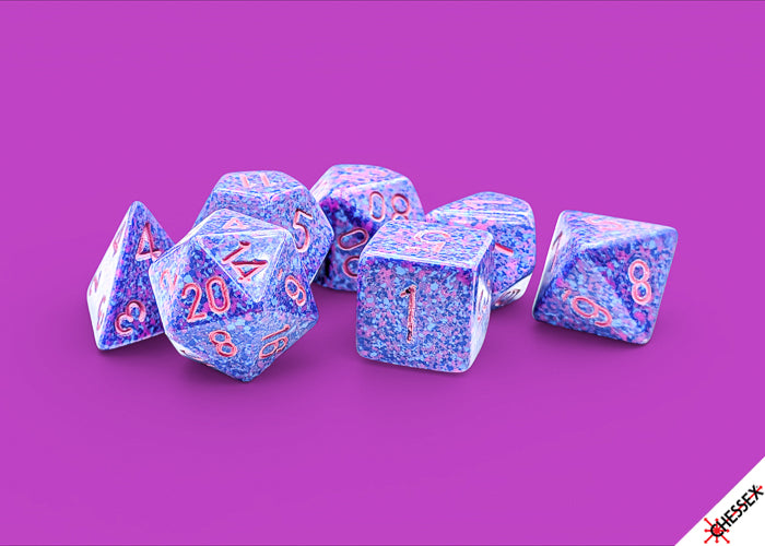 Speckled Purple Passion Polyhedral 7-Dice Set