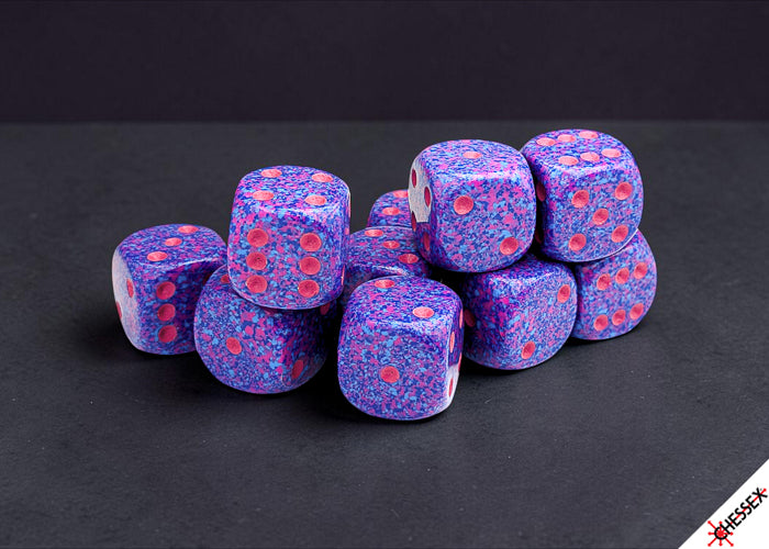 Speckled Purple Passion 16mm d6 Dice Block (12 dice)