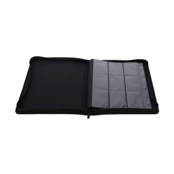 Arcane Fortress 9-Pocket Zippered Binder: Solid Color - Black