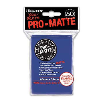 Pro-Matte Standard Deck Protectors - Blue (50-Pack)