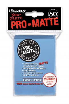 Pro-Matte Standard Deck Protectors - Light Blue (50-Pack)