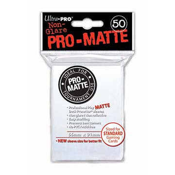 Pro-Matte Standard Deck Protectors - White (50-Pack)