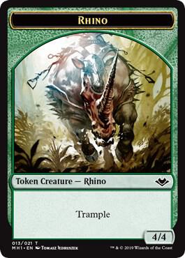 Elemental (008) // Rhino Double-Sided Token (Back)