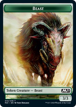 Beast // Saproling Double-Sided Token