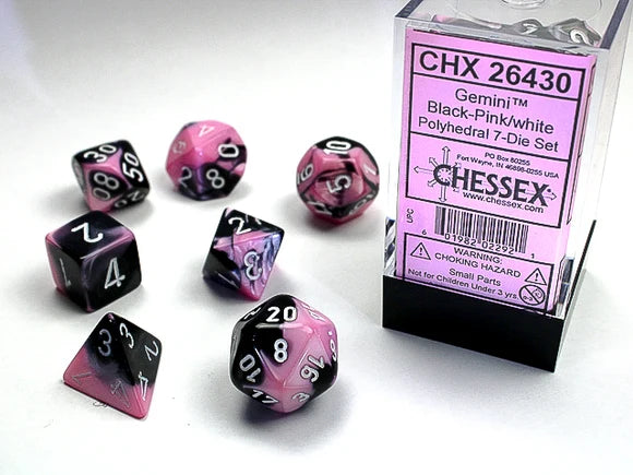 Gemini Mini 7 Die Set Black-Pink/White