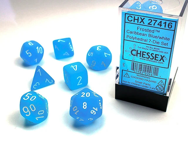 Frosted Mini 7 Die Set Caribbean