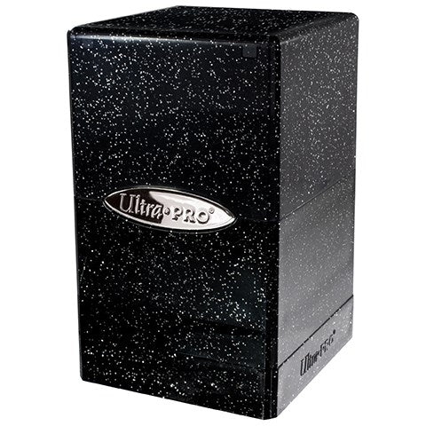 Satin Tower - Glitter Black