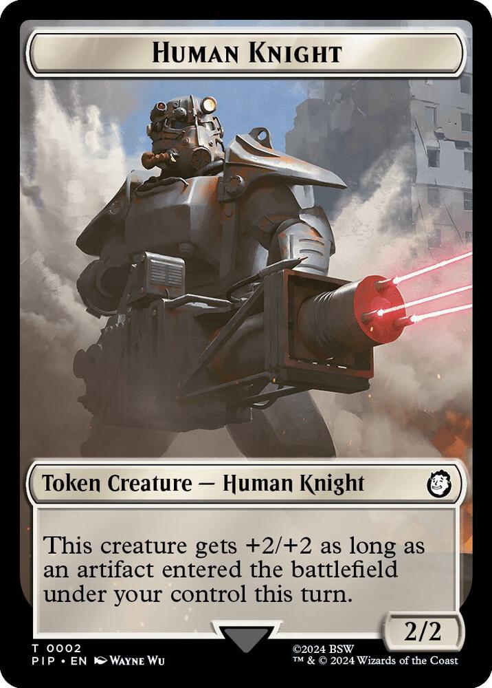Treasure (0018) // Human Knight Double-Sided Token (Back)