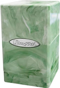 Marble Satin Tower - Lime Green and White