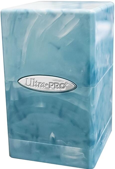 Marble Satin Tower - Light Blue and White