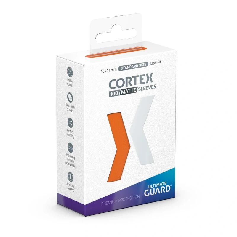 Cortex Sleeves Standard Size - Matte Orange (100ct.)