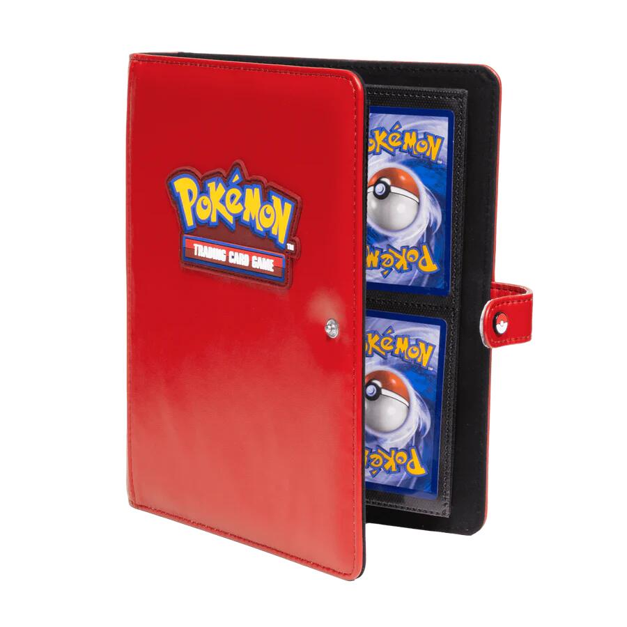 Premium 4-Pocket Snap Binder for Pokémon (Red)