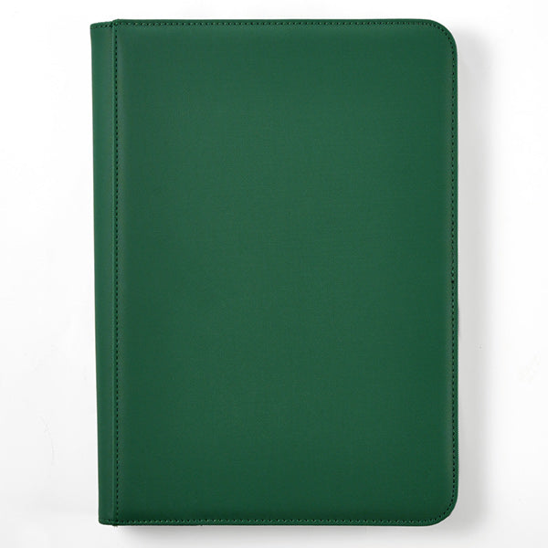 Arcane Fortress 9-Pocket Zippered Binder: Solid Color - Green