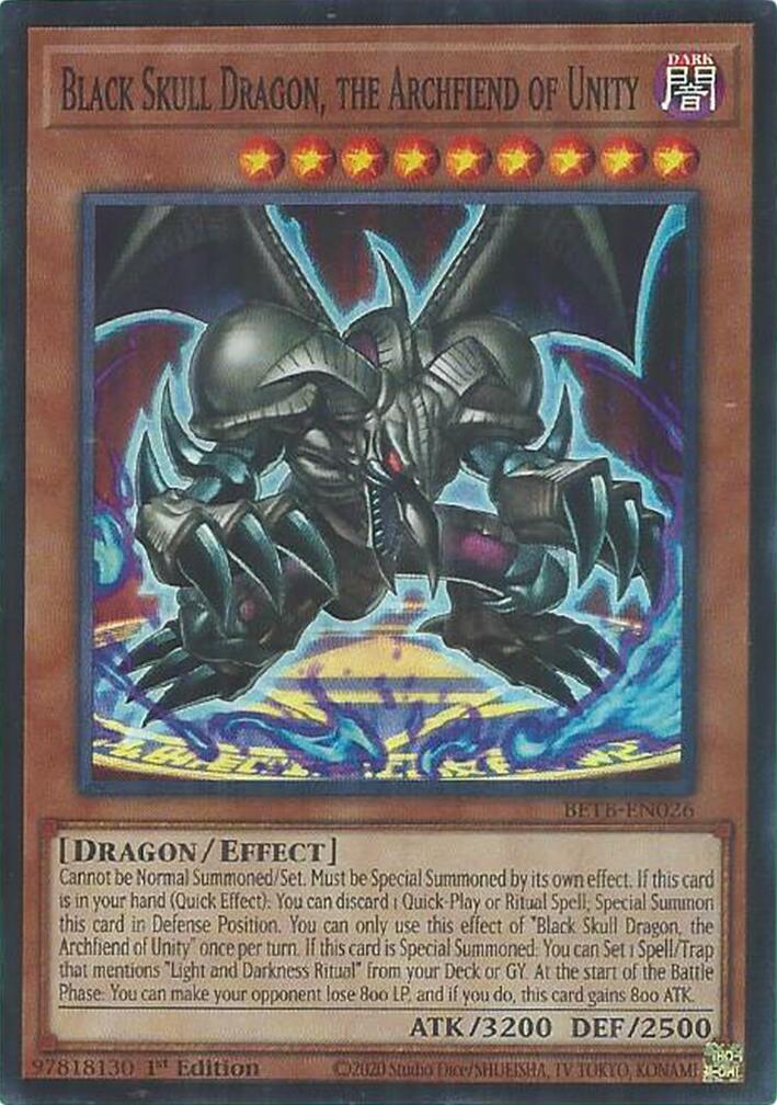 Black Skull Dragon, the Archfiend of Unity