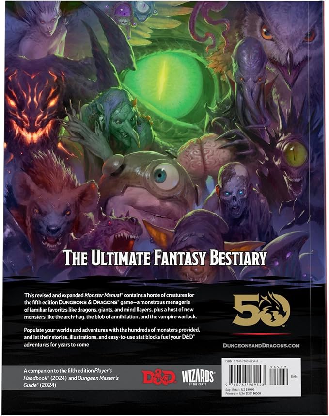 Dungeons & Dragons 2024 Monster Manual (D&D Core Rulebook)