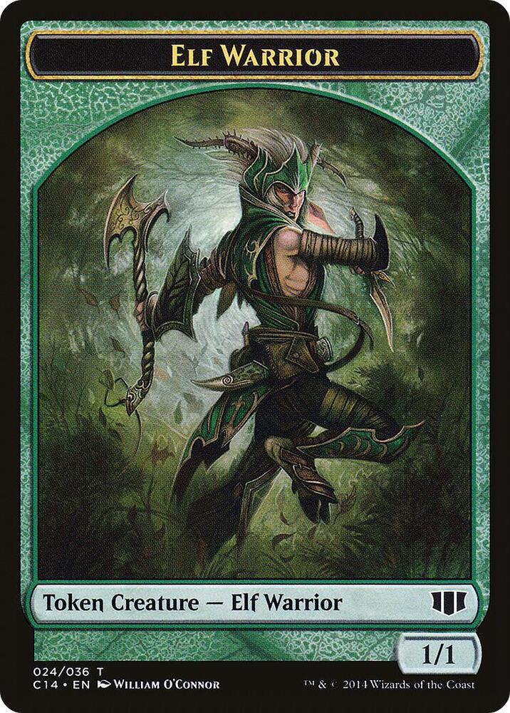 Elephant // Elf Warrior Double-Sided Token (Back)