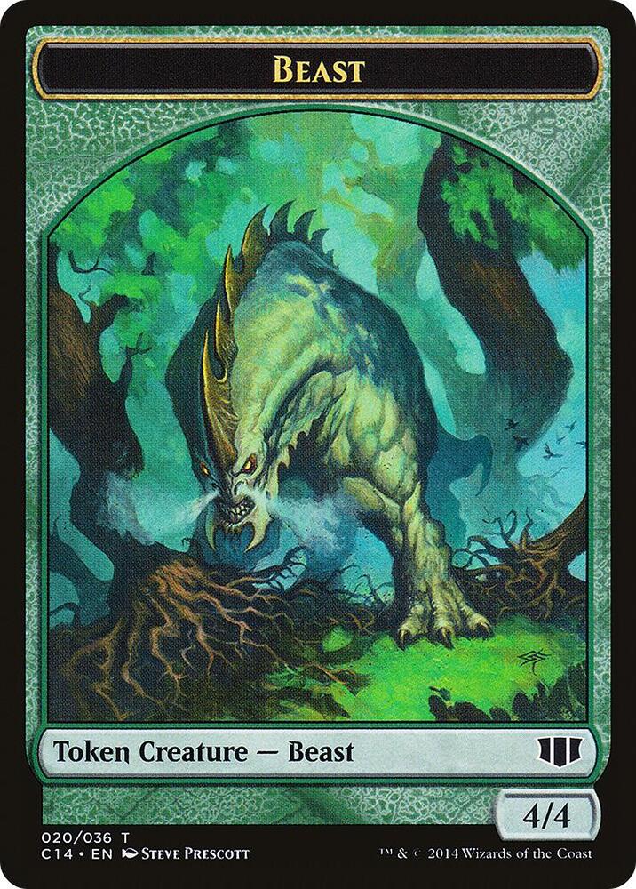 Elf Druid // Beast (020) Double-Sided Token (Back)