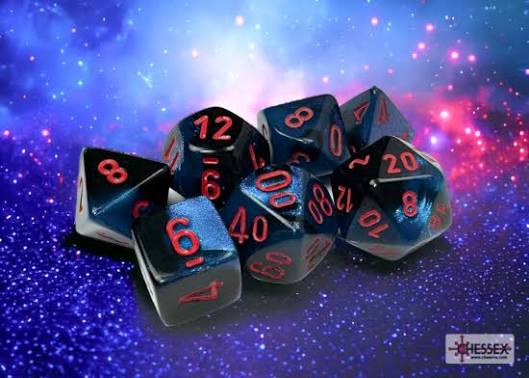 Gemini Mini 7 Die Set Black-Starlight/Red