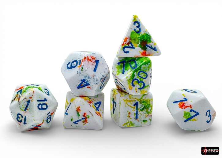 Brush Breezy/blue Polyhedral (7-Dice Set)