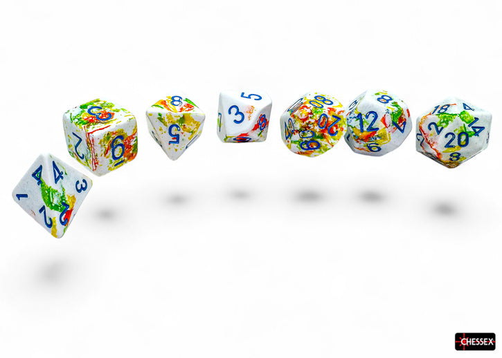 Brush Breezy/blue Polyhedral (7-Dice Set)