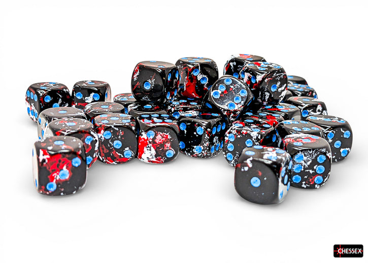 Brush Dark Side Blue 12mm d6 Dice Block (36 dice)