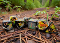 Brush Deep Forest/gold Polyhedral (7-Dice Set)