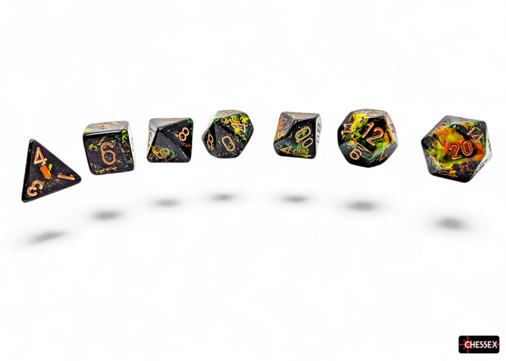 Brush Deep Forest/gold Polyhedral (7-Dice Set)