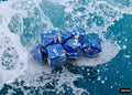 Brush Wavebreak/gold Polyhedral (7-Dice Set)