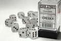 Frosted Clear/black 16mm d6 Dice Block (12 dice)