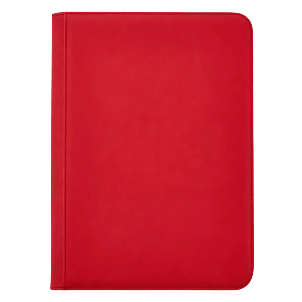 Arcane Fortress 9-Pocket Zippered Binder: Solid Color - Red