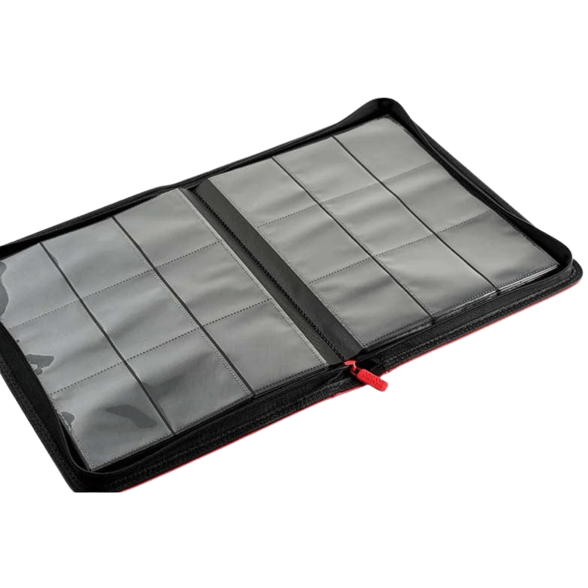 Arcane Fortress 9-Pocket Zippered Binder: Solid Color - Red