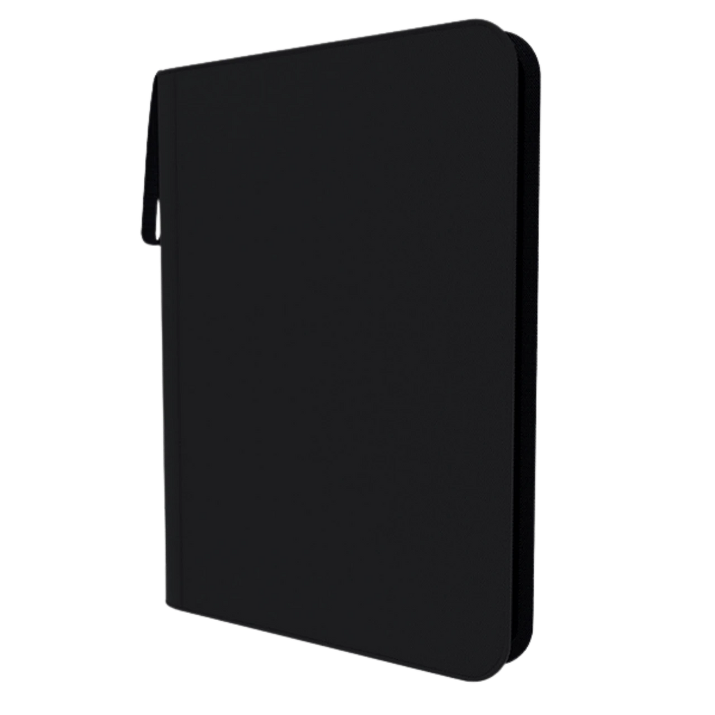 Arcane Fortress 9-Pocket Zippered Binder: Solid Color - Black