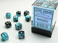 Gemini Black-Shell/white 12mm d6 Dice Block (36 dice)