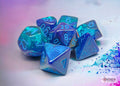 Gemini Blue-Blue/light blue Polyhedral (7-Dice Set)