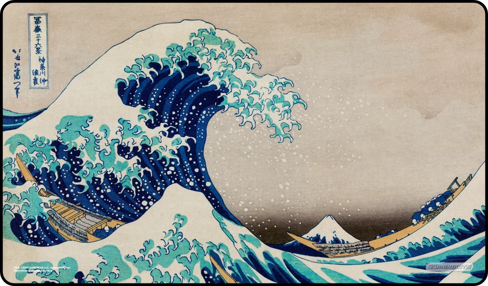 Great Wave off Kanagawa Stitched Playmat