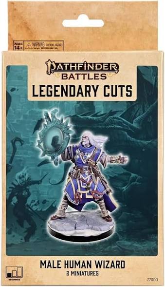 Male Human Wizard - Pathfinder Battles Legendary Cuts