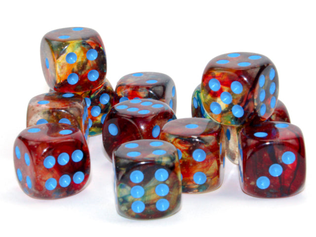 Nebula Primary/blue 16mm d6 Dice Block (12 dice)